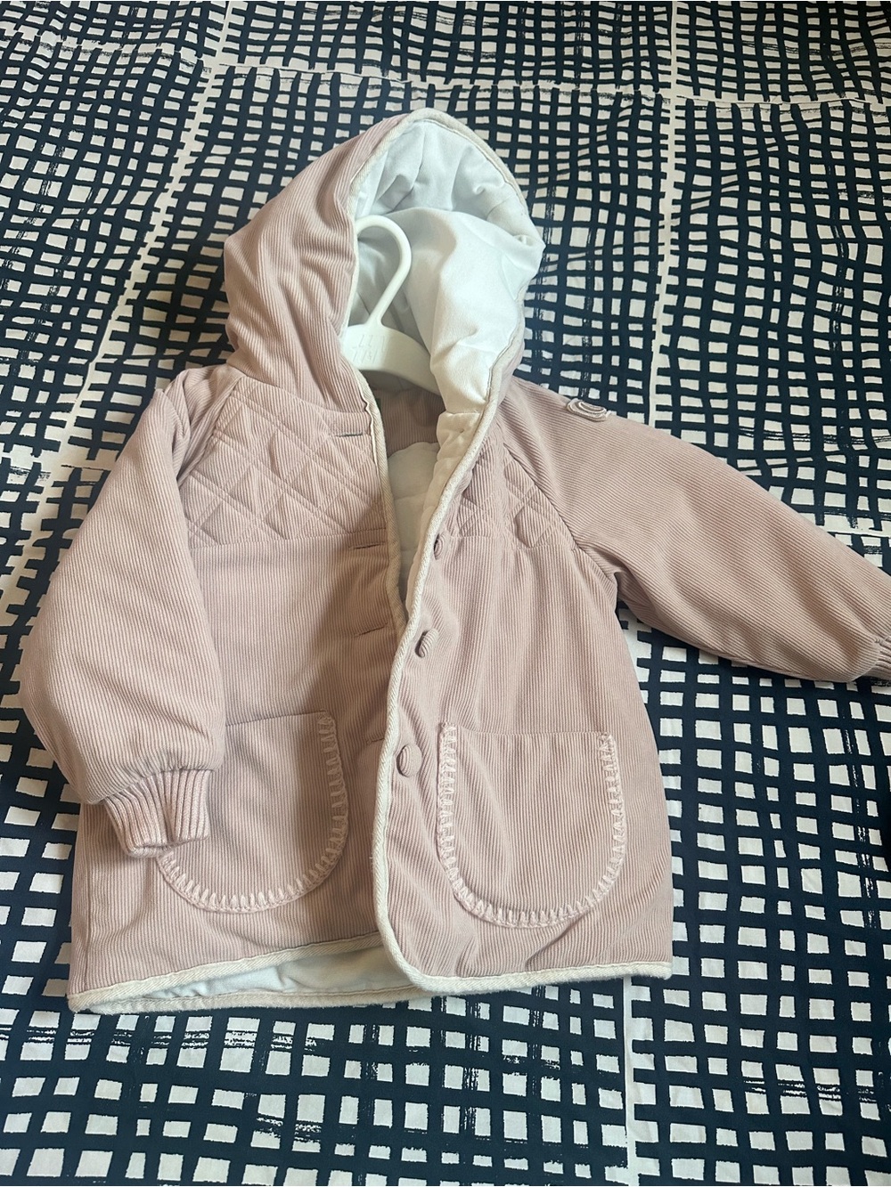 Cozy Hooded Kids Puffer Jacket in Blush Pink